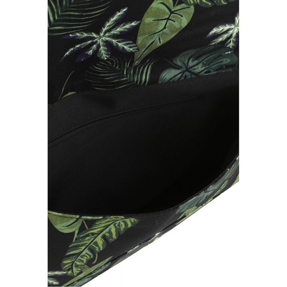 ESTY COLLECTIF BLACK FOREST LEAF PRINT CLUTCH BAG - Picture 4 of 5
